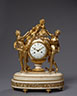 Love and Friendship, Rare White Marble and Chased Gilt Bronze Clock. Nicolas-Alexandre Folin
Paris, Louis XVI period, circa 1780-1785